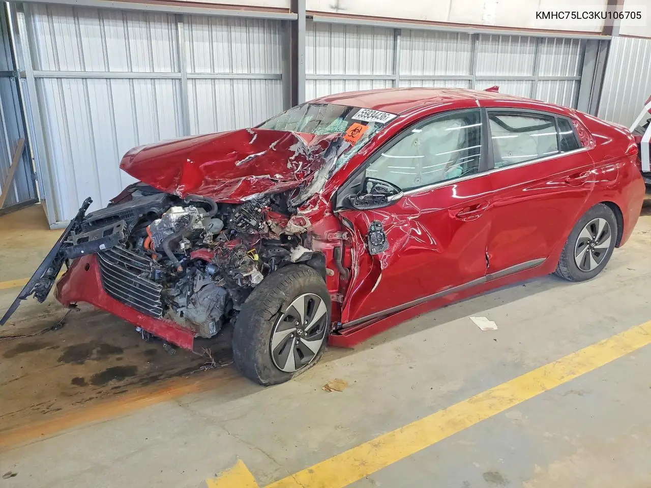 2019 Hyundai Ioniq Sel VIN: KMHC75LC3KU106705 Lot: 55934436