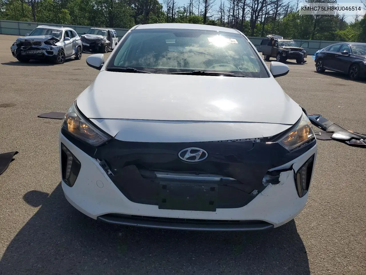 2019 Hyundai Ioniq Electric Base VIN: KMHC75LH8KU046514 Lot: 57169036