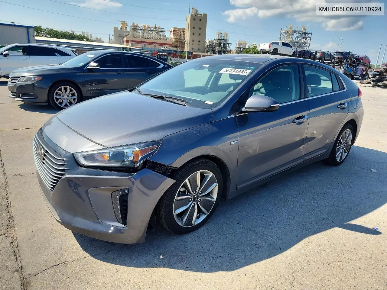 2019 Hyundai Ioniq Limited VIN: KMHC85LC6KU110924 Lot: 58334996
