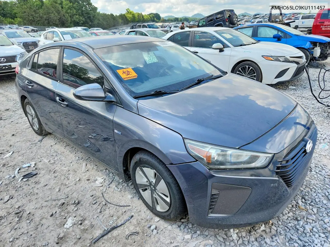 2019 Hyundai Ioniq Blue VIN: KMHC65LC9KU111457 Lot: 60002116