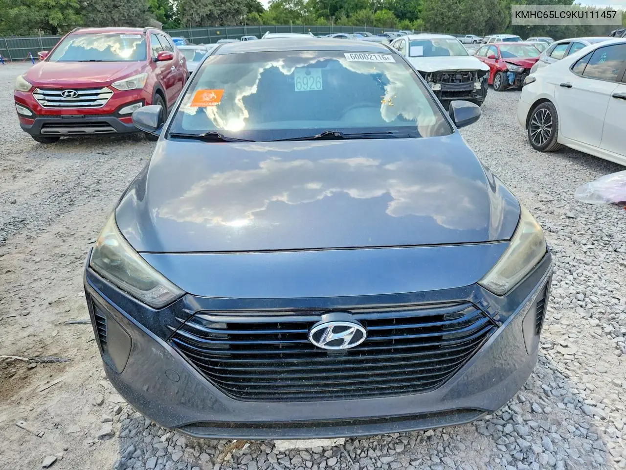 2019 Hyundai Ioniq Blue VIN: KMHC65LC9KU111457 Lot: 60002116