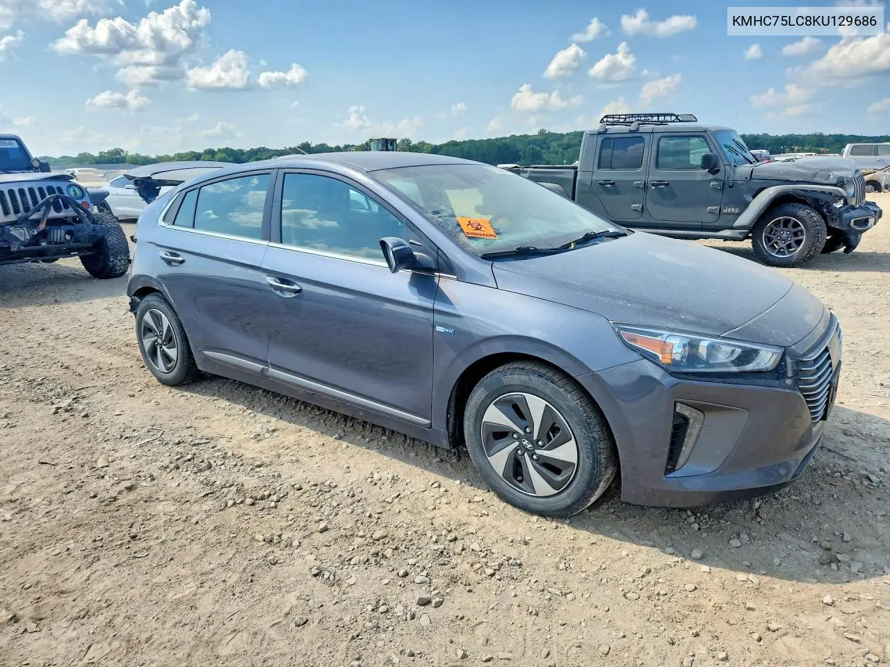 2019 Hyundai Ioniq Sel VIN: KMHC75LC8KU129686 Lot: 61020236