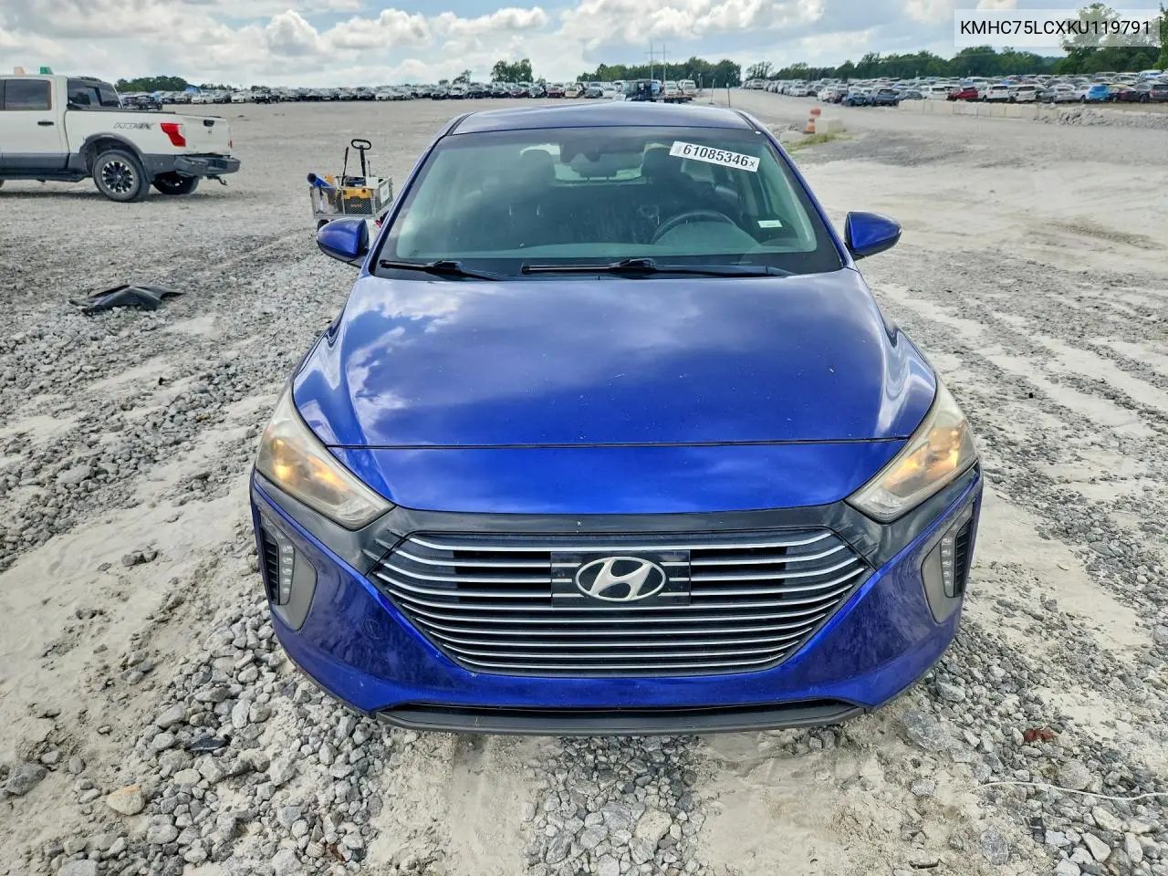 2019 Hyundai Ioniq Sel VIN: KMHC75LCXKU119791 Lot: 61085346