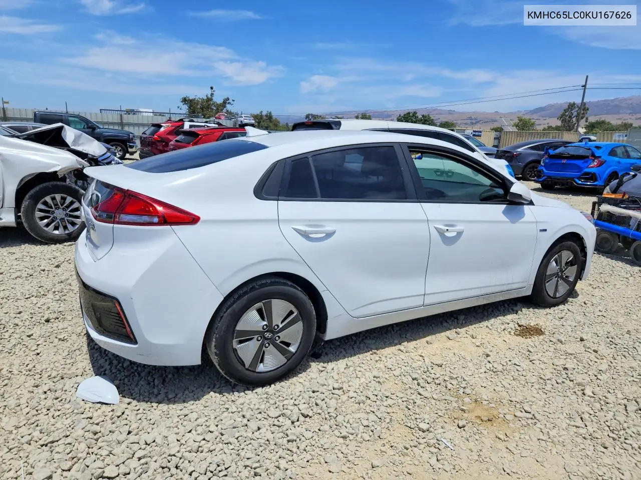2019 Hyundai Ioniq Blue VIN: KMHC65LC0KU167626 Lot: 85628125