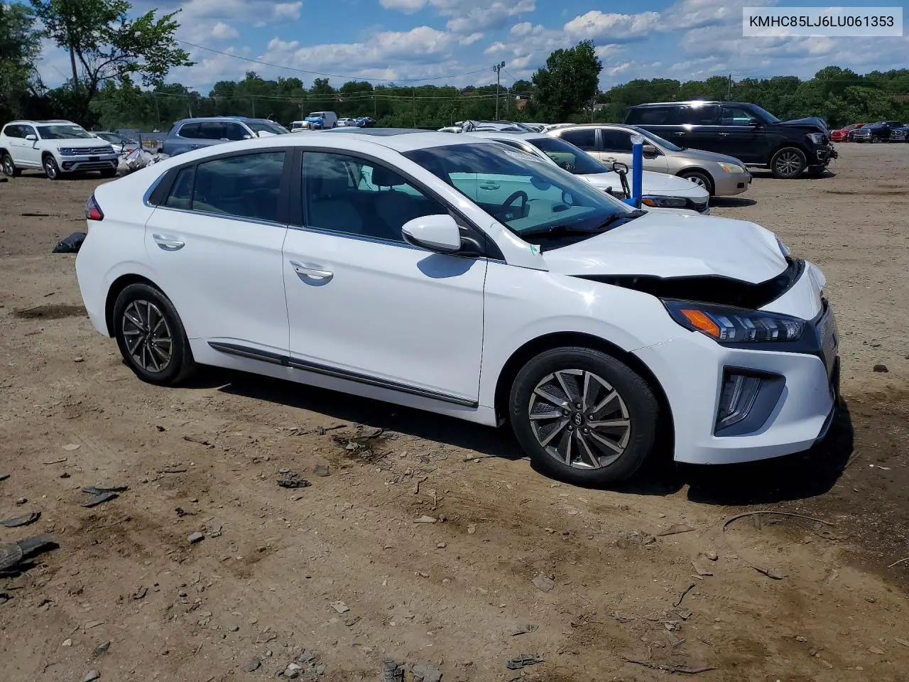 2020 Hyundai Ioniq Limited VIN: KMHC85LJ6LU061353 Lot: 57642376