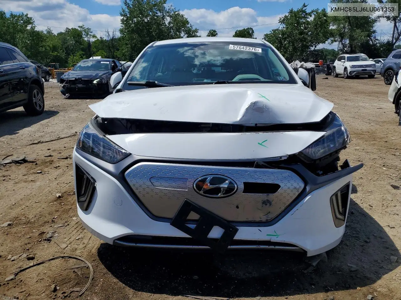 2020 Hyundai Ioniq Limited VIN: KMHC85LJ6LU061353 Lot: 57642376