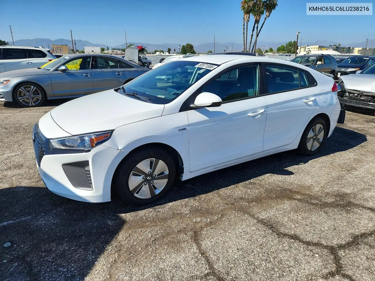 2020 Hyundai Ioniq Blue VIN: KMHC65LC6LU238216 Lot: 58971886
