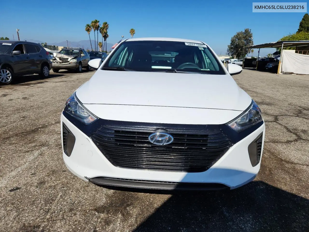 2020 Hyundai Ioniq Blue VIN: KMHC65LC6LU238216 Lot: 58971886