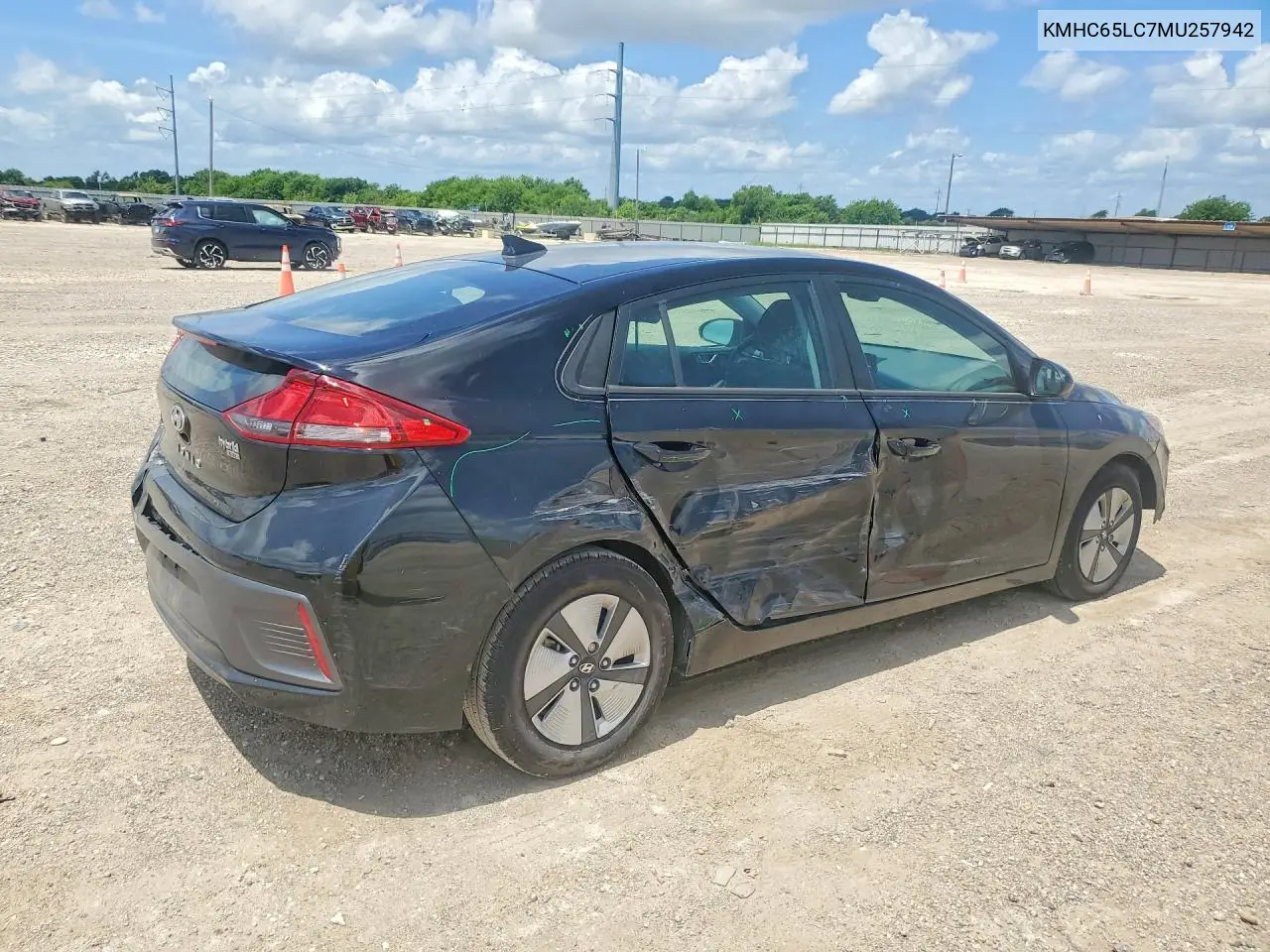 2021 Hyundai Ioniq Blue VIN: KMHC65LC7MU257942 Lot: 56825286