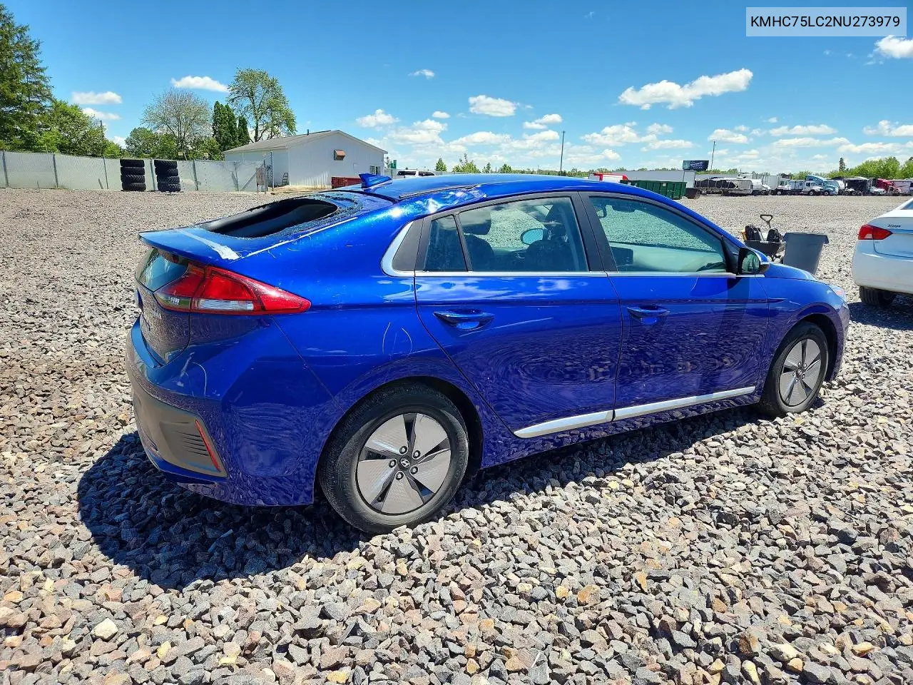 2022 Hyundai Ioniq Se VIN: KMHC75LC2NU273979 Lot: 57530126