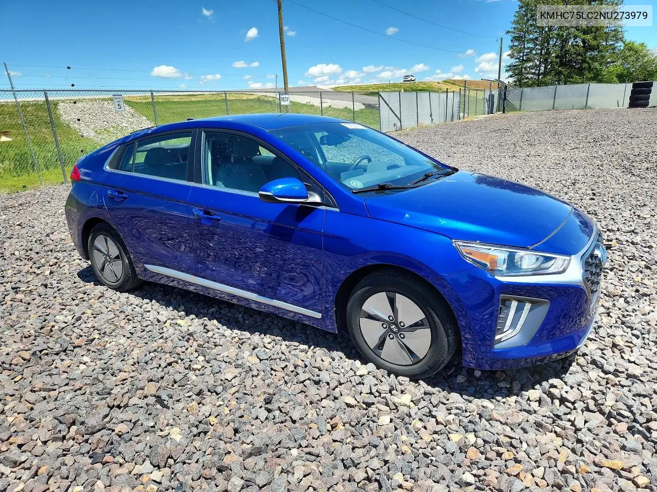 2022 Hyundai Ioniq Se VIN: KMHC75LC2NU273979 Lot: 57530126