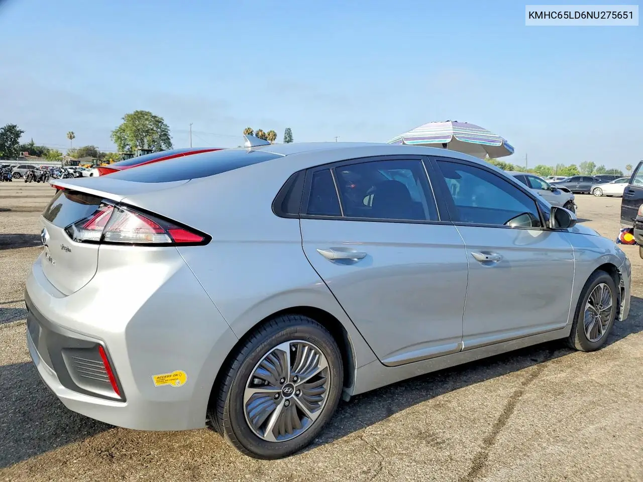 2022 Hyundai Ioniq Se VIN: KMHC65LD6NU275651 Lot: 58151036