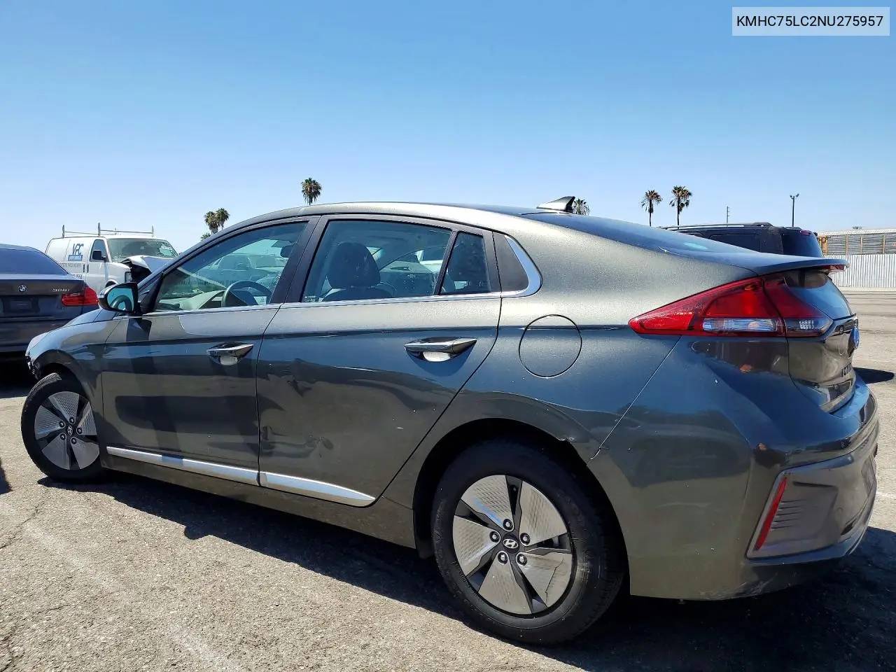 2022 Hyundai Ioniq Se VIN: KMHC75LC2NU275957 Lot: 60198706