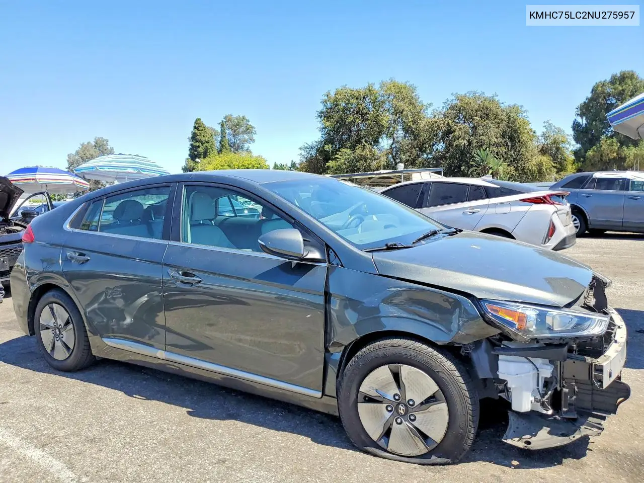 2022 Hyundai Ioniq Se VIN: KMHC75LC2NU275957 Lot: 60198706