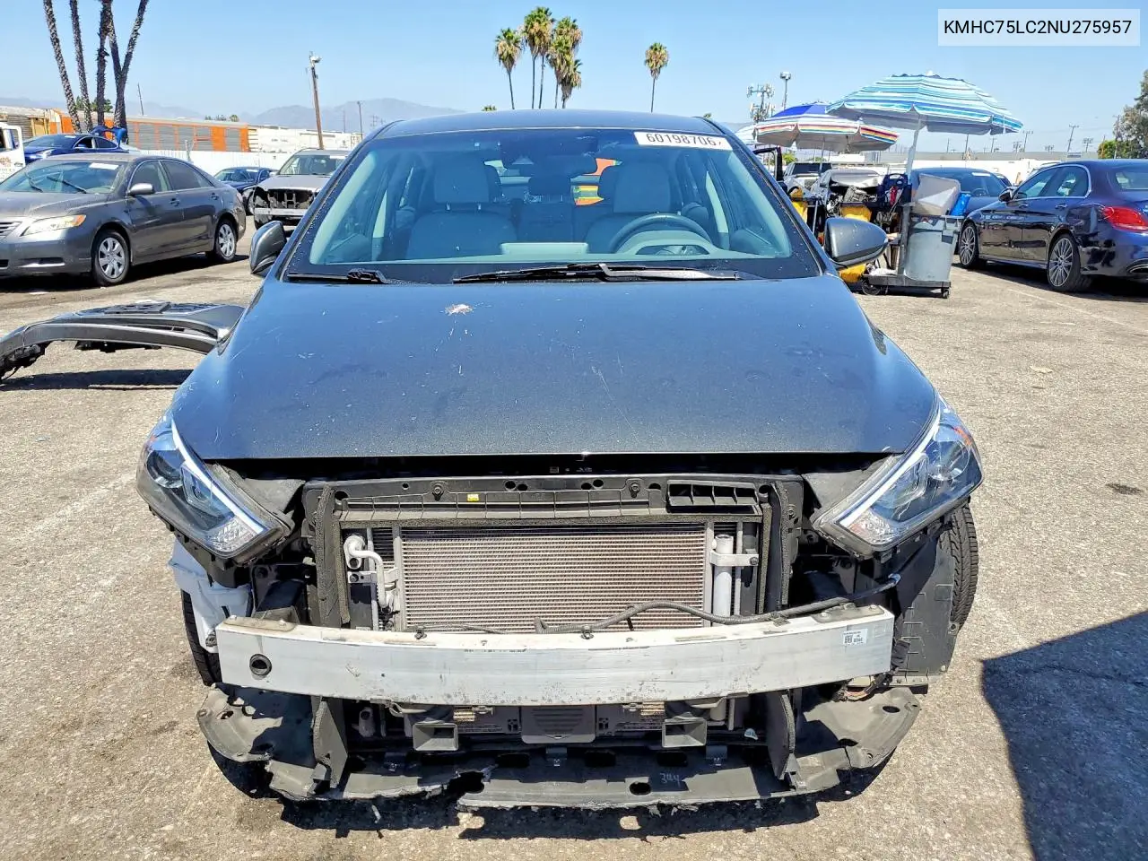 2022 Hyundai Ioniq Se VIN: KMHC75LC2NU275957 Lot: 60198706