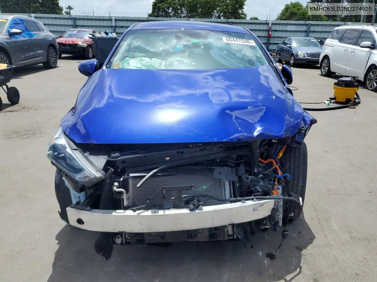 2022 Hyundai Ioniq Se VIN: KMHC65LD2NU274920 Lot: 60447546