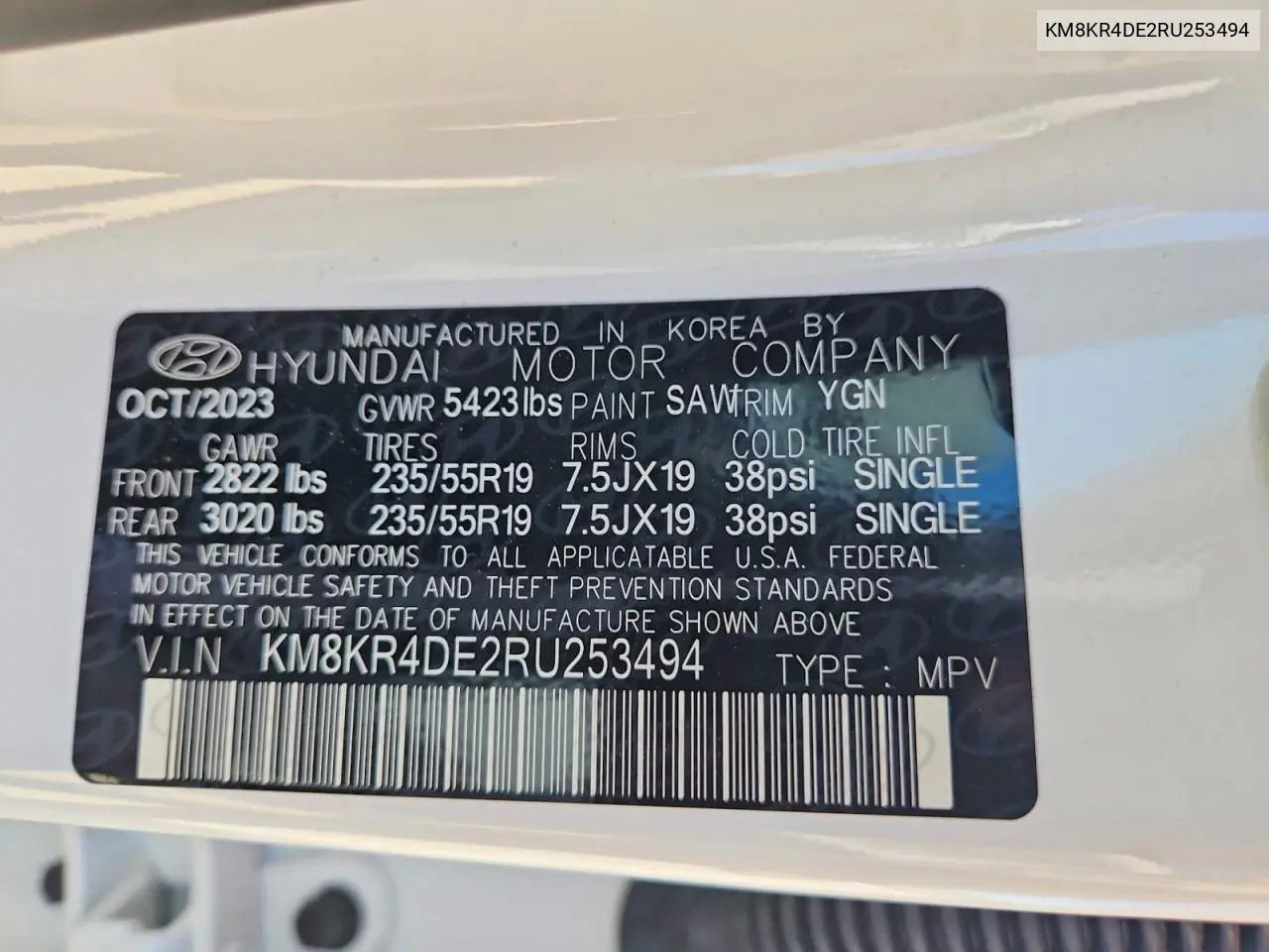 2024 Hyundai Ioniq 5 Limited VIN: KM8KR4DE2RU253494 Lot: 59817256