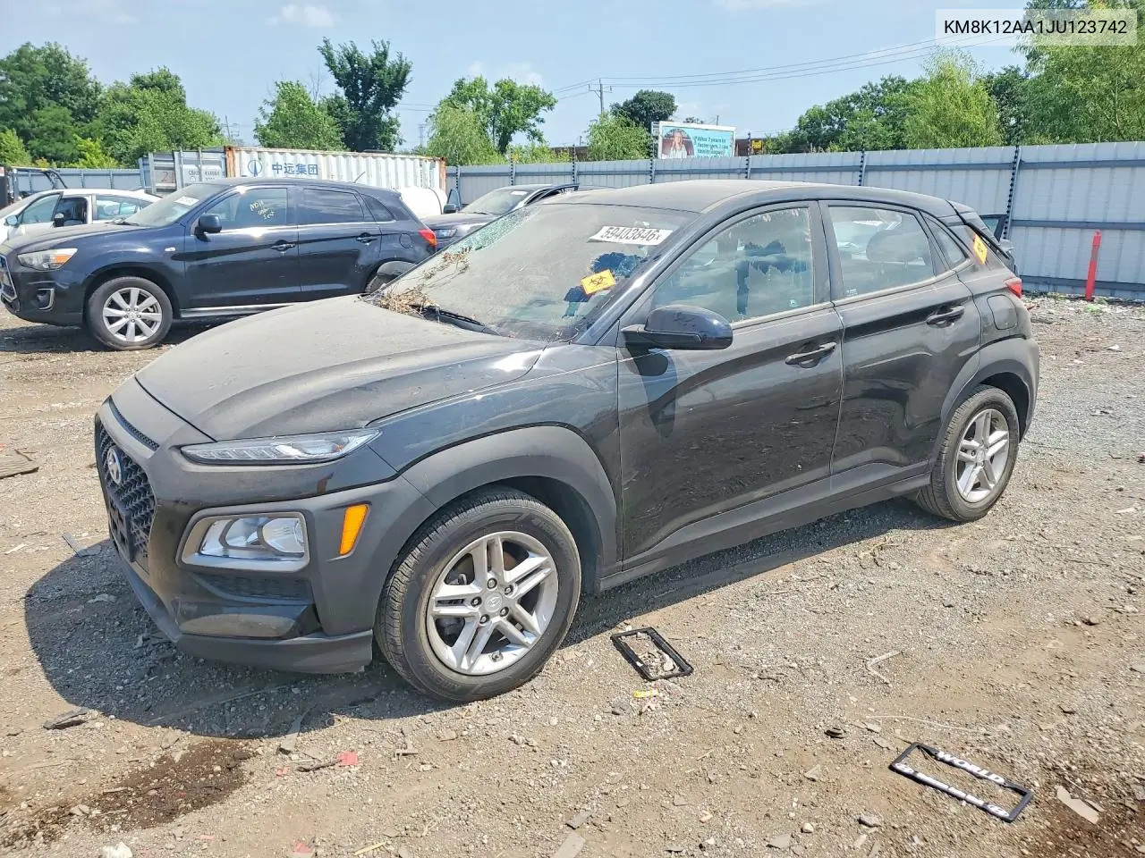 2018 Hyundai Kona Se VIN: KM8K12AA1JU123742 Lot: 59403846