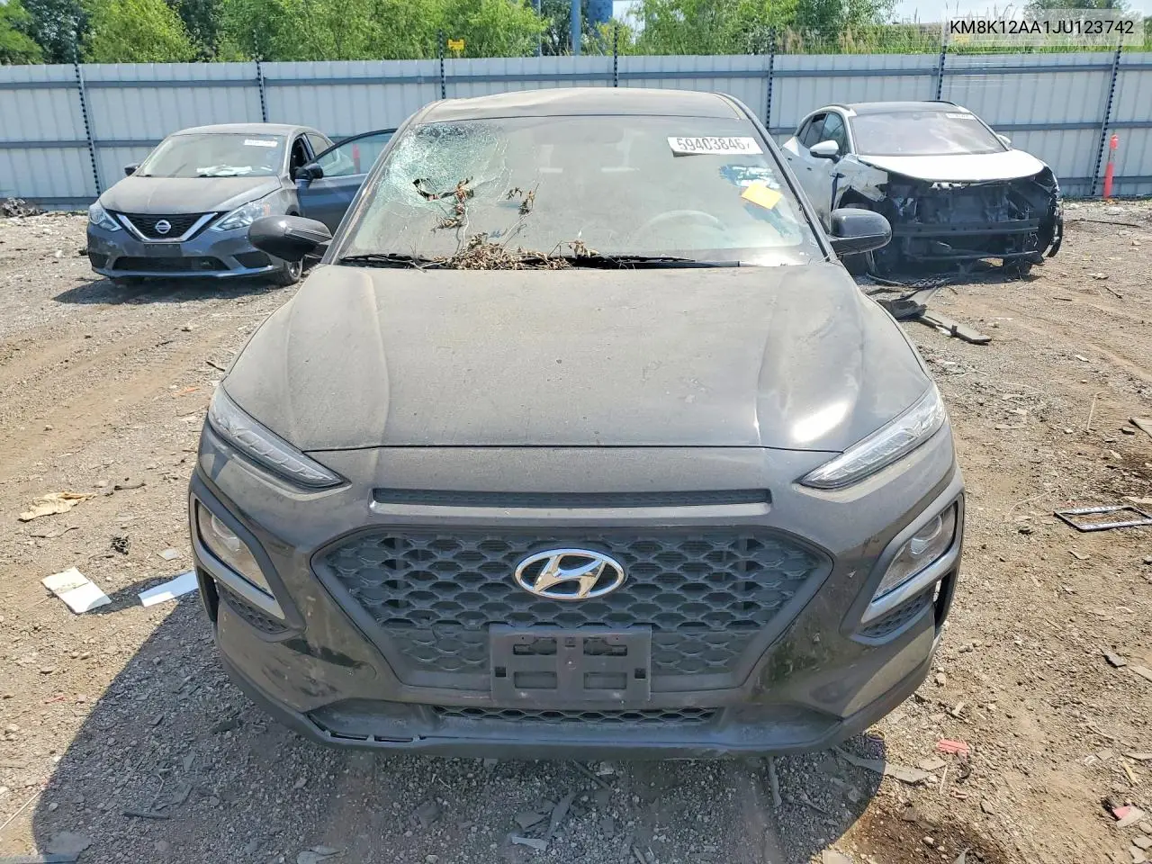 2018 Hyundai Kona Se VIN: KM8K12AA1JU123742 Lot: 59403846