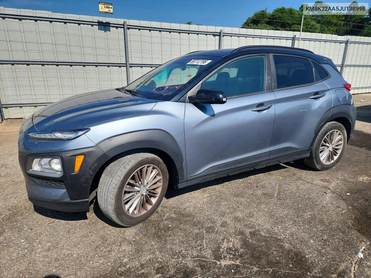 2018 Hyundai Kona Sel VIN: KM8K22AA5JU138998 Lot: 59712796