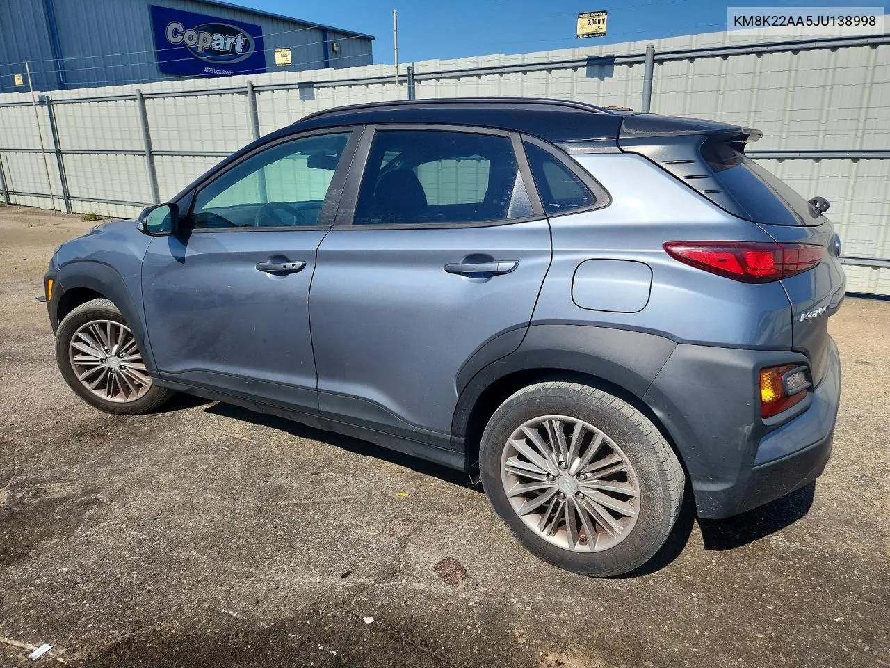 2018 Hyundai Kona Sel VIN: KM8K22AA5JU138998 Lot: 59712796