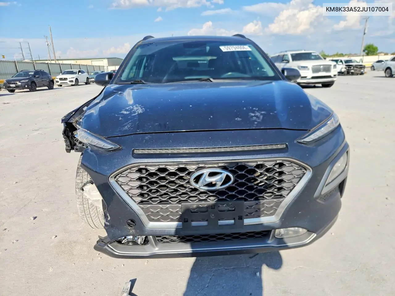 2018 Hyundai Kona Limited VIN: KM8K33A52JU107004 Lot: 59794006