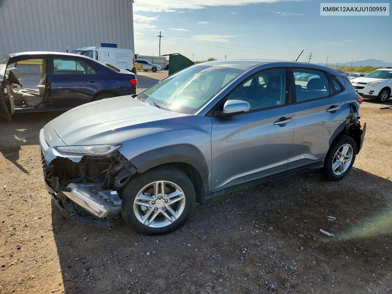 2018 Hyundai Kona Se VIN: KM8K12AAXJU100959 Lot: 61144386