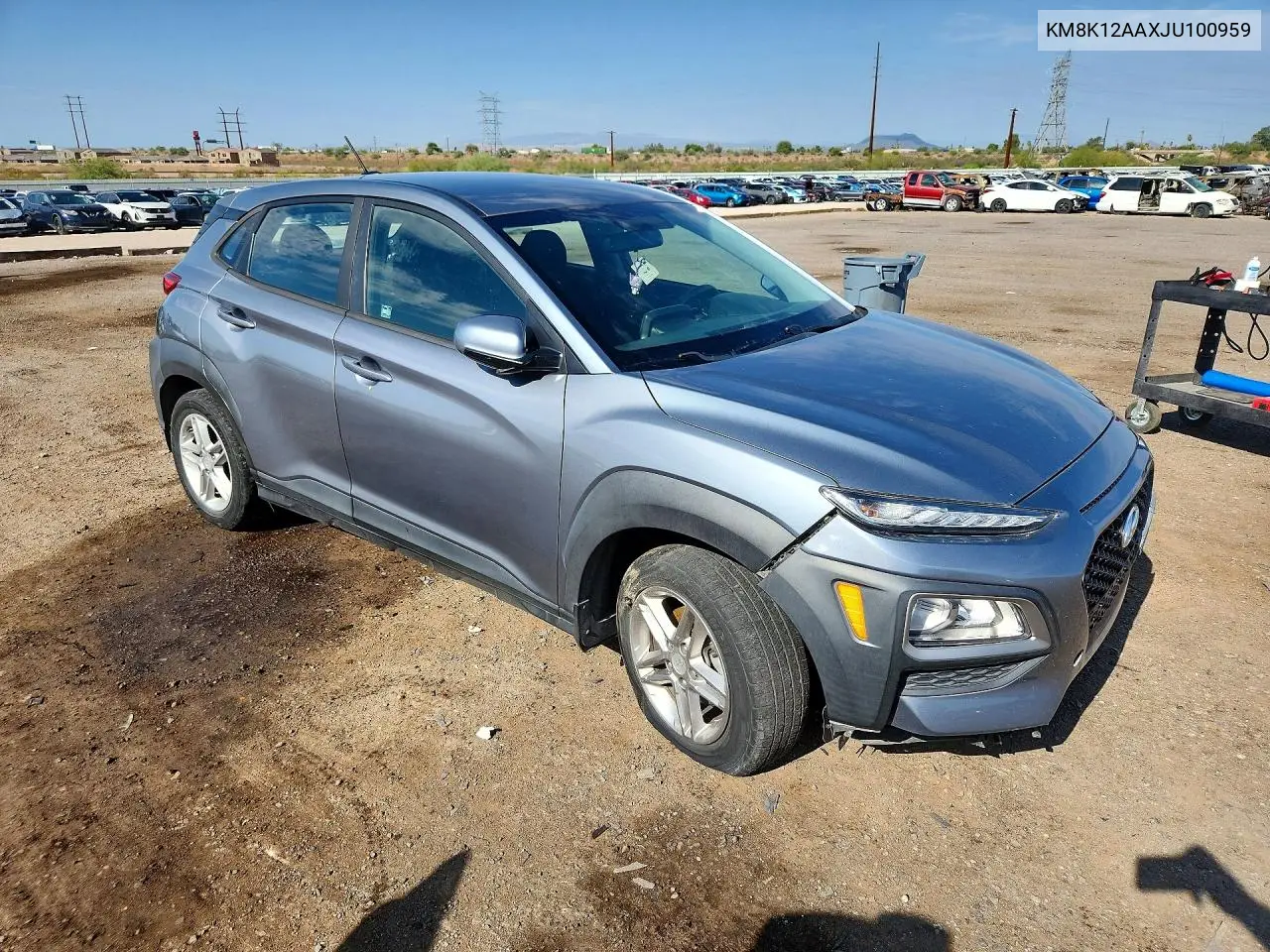 2018 Hyundai Kona Se VIN: KM8K12AAXJU100959 Lot: 61144386