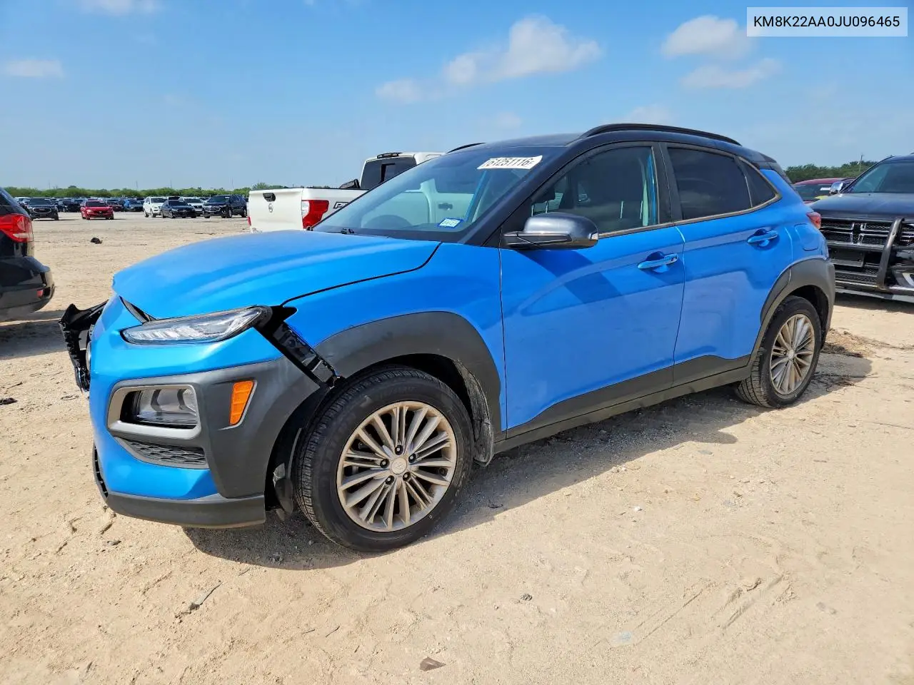 2018 Hyundai Kona Sel VIN: KM8K22AA0JU096465 Lot: 61251116