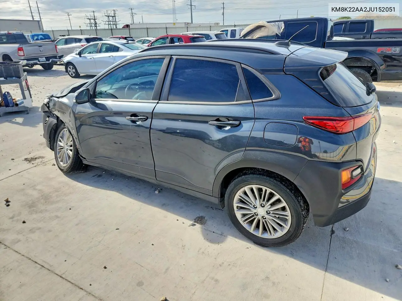 2018 Hyundai Kona Sel VIN: KM8K22AA2JU152051 Lot: 61377956