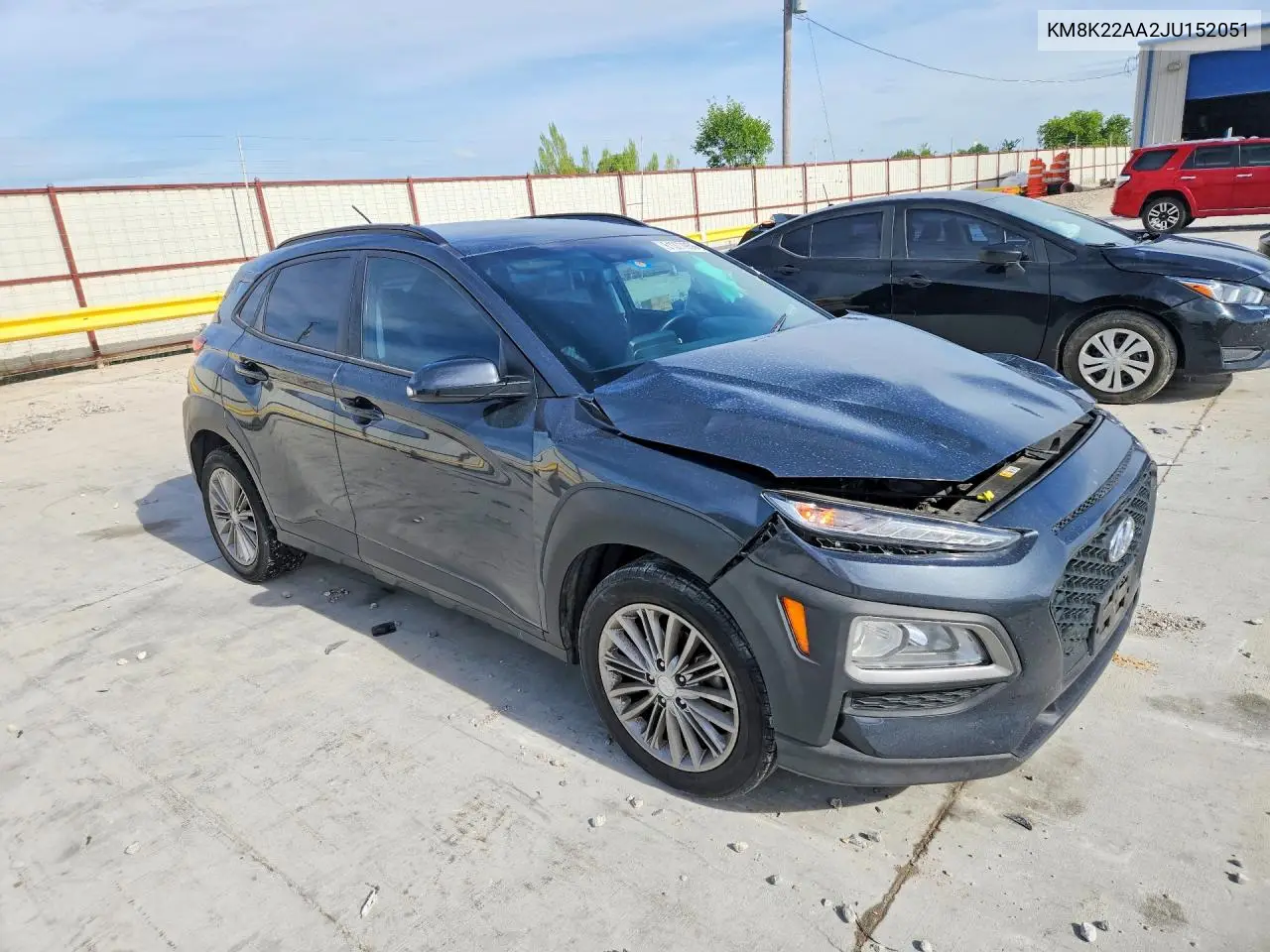 2018 Hyundai Kona Sel VIN: KM8K22AA2JU152051 Lot: 61377956