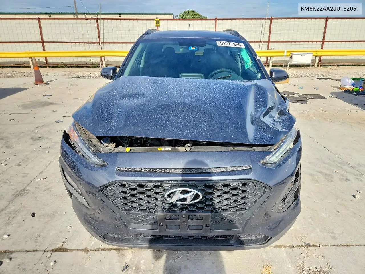 2018 Hyundai Kona Sel VIN: KM8K22AA2JU152051 Lot: 61377956
