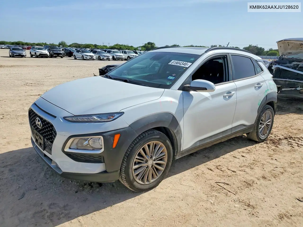 2018 Hyundai Kona Sel VIN: KM8K62AAXJU128620 Lot: 61904346