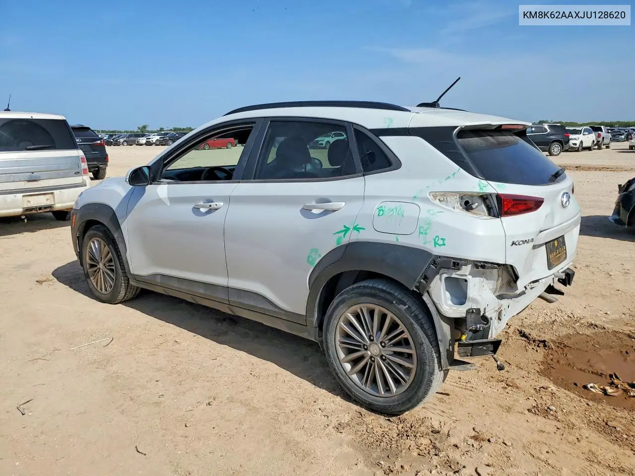2018 Hyundai Kona Sel VIN: KM8K62AAXJU128620 Lot: 61904346