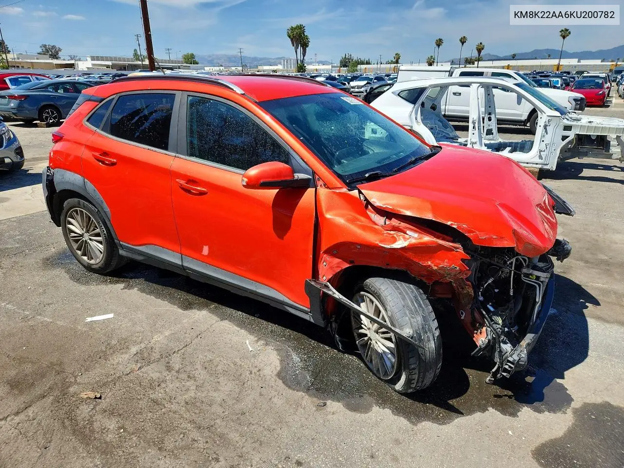 2019 Hyundai Kona Sel VIN: KM8K22AA6KU200782 Lot: 47958506