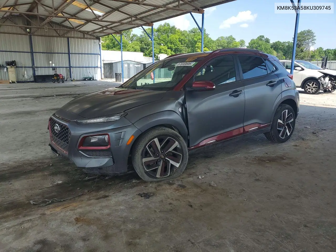 2019 Hyundai Kona Ultimate VIN: KM8K53A58KU309745 Lot: 57030806