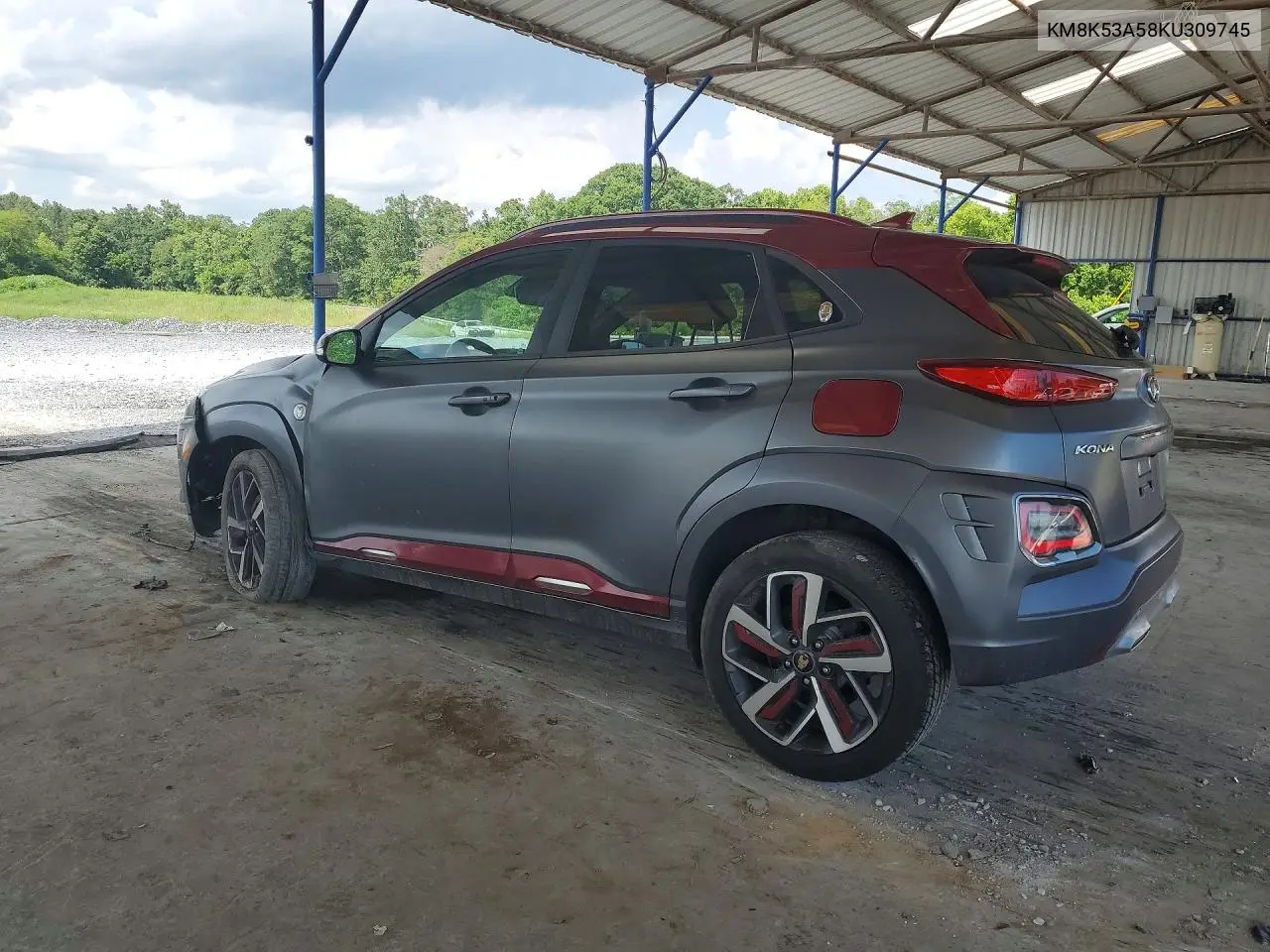 2019 Hyundai Kona Ultimate VIN: KM8K53A58KU309745 Lot: 57030806