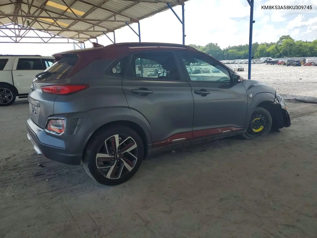 2019 Hyundai Kona Ultimate VIN: KM8K53A58KU309745 Lot: 57030806