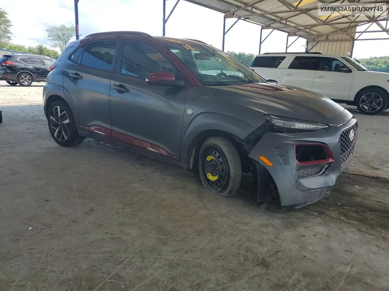2019 Hyundai Kona Ultimate VIN: KM8K53A58KU309745 Lot: 57030806