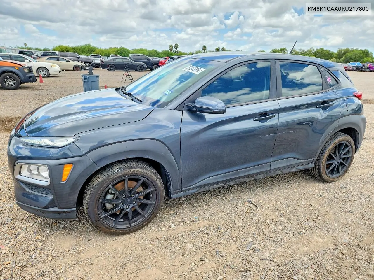 2019 Hyundai Kona Se VIN: KM8K1CAA0KU217800 Lot: 57246656