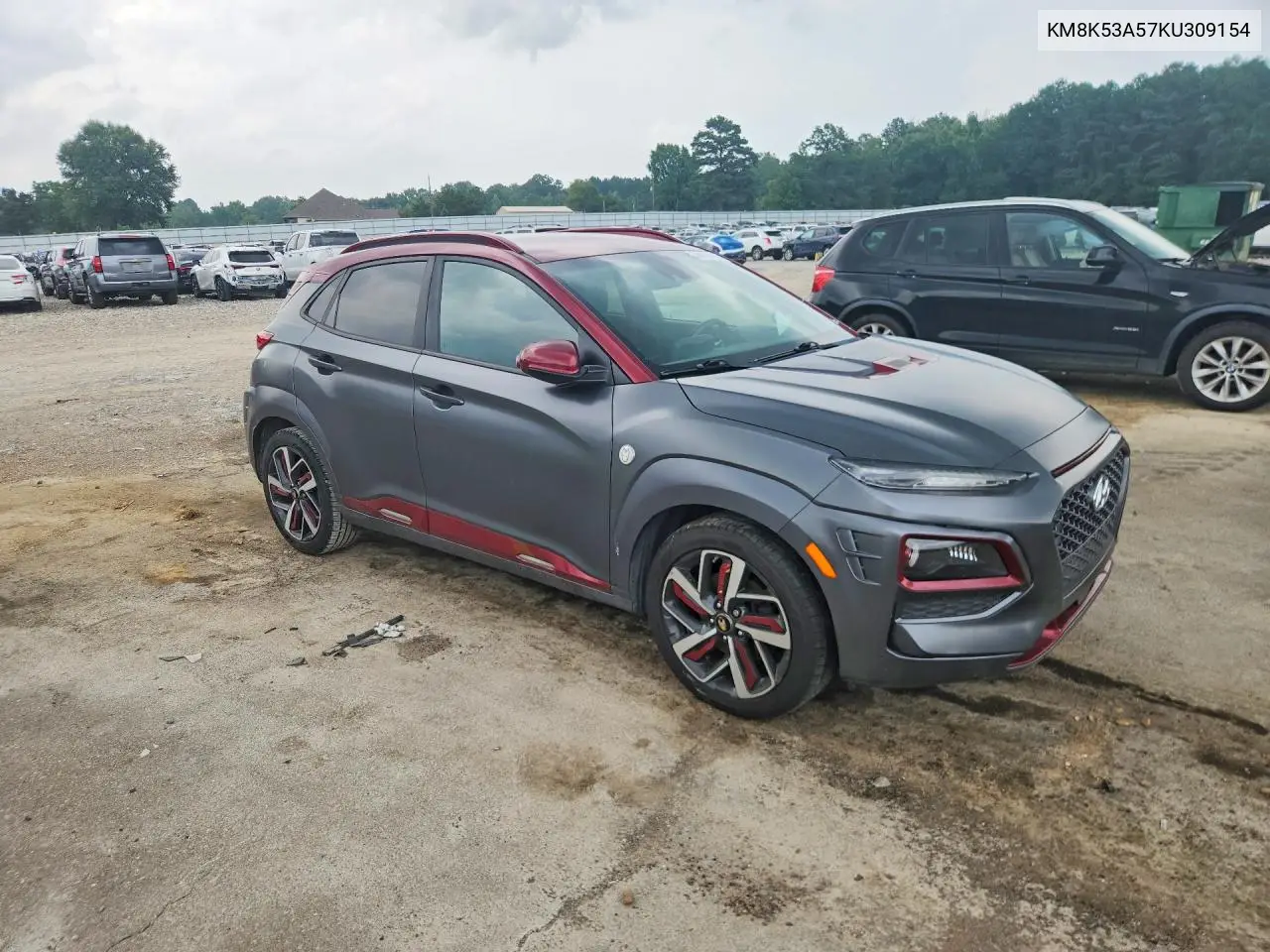 2019 Hyundai Kona Ultimate VIN: KM8K53A57KU309154 Lot: 58076416