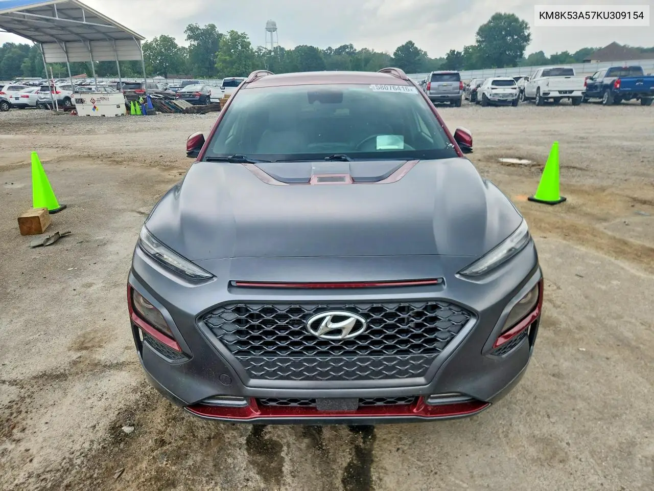 2019 Hyundai Kona Ultimate VIN: KM8K53A57KU309154 Lot: 58076416