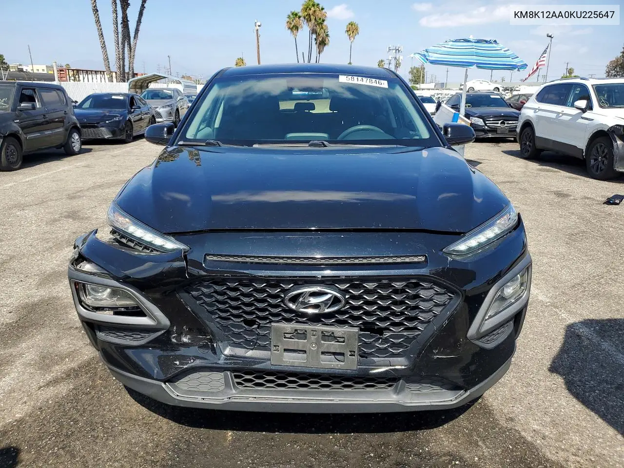 2019 Hyundai Kona Se VIN: KM8K12AA0KU225647 Lot: 58147846