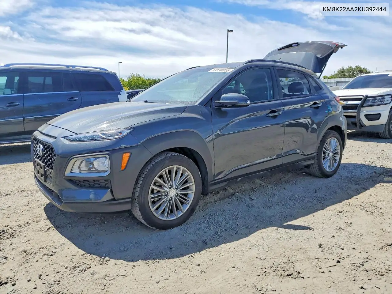 2019 Hyundai Kona Sel VIN: KM8K22AA2KU392444 Lot: 59198056