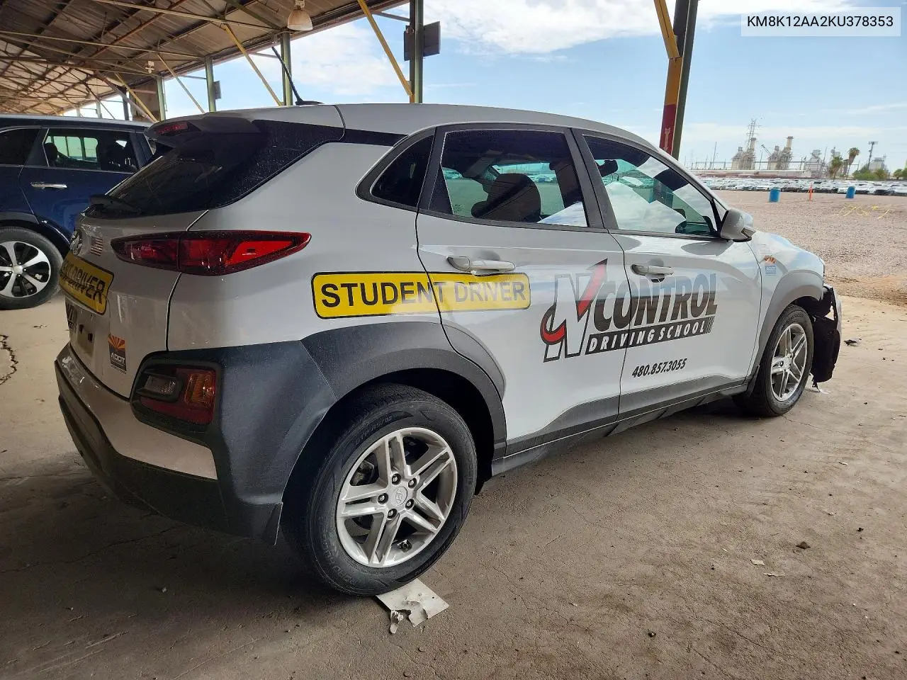 2019 Hyundai Kona Se VIN: KM8K12AA2KU378353 Lot: 61057686