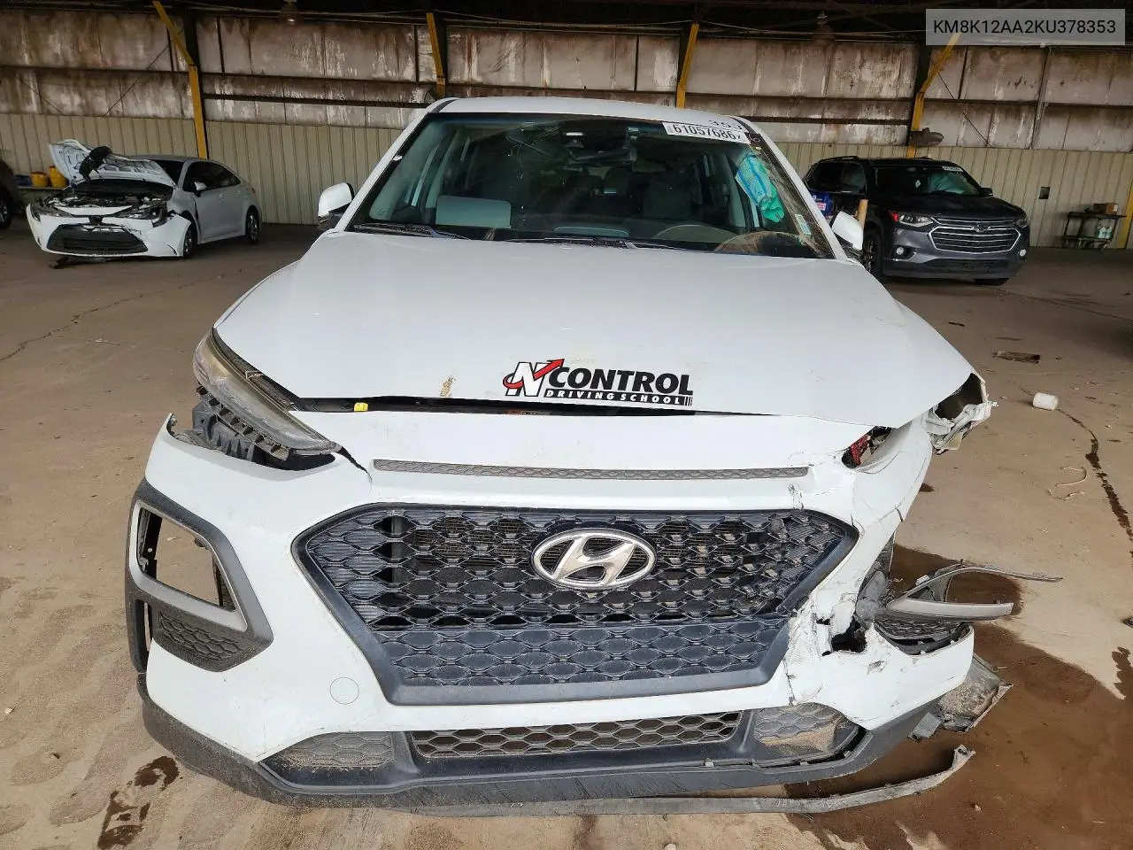 2019 Hyundai Kona Se VIN: KM8K12AA2KU378353 Lot: 61057686