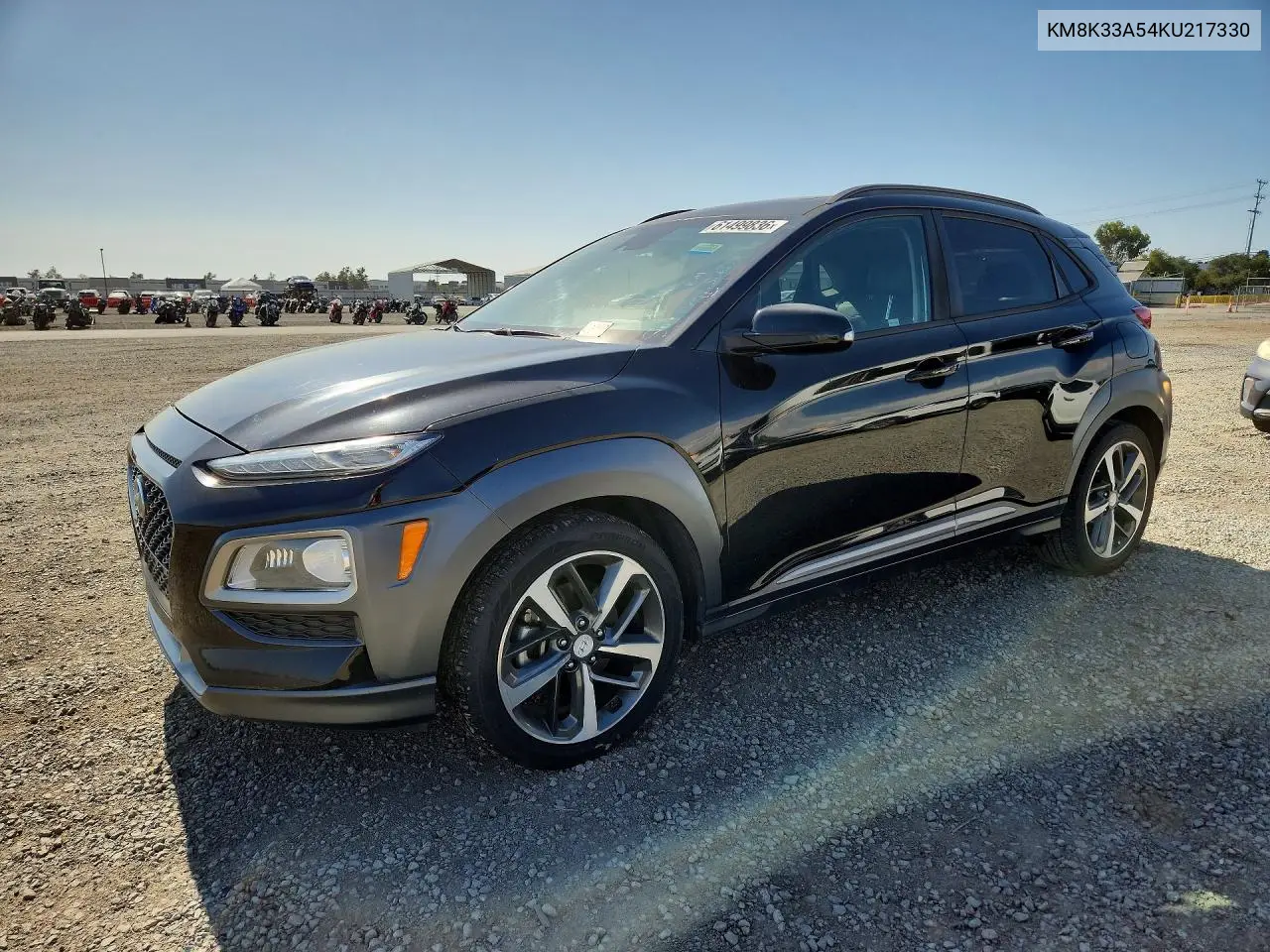 2019 Hyundai Kona Limited VIN: KM8K33A54KU217330 Lot: 61499836