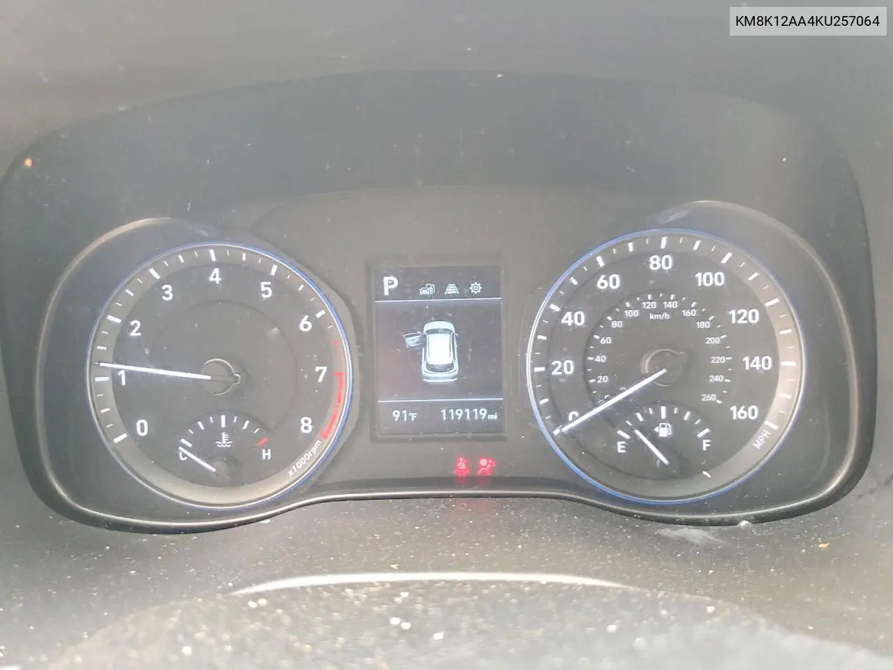 2019 Hyundai Kona Se VIN: KM8K12AA4KU257064 Lot: 61604056