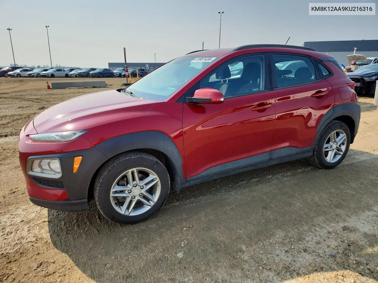 2019 Hyundai Kona Se VIN: KM8K12AA9KU216316 Lot: 61907436