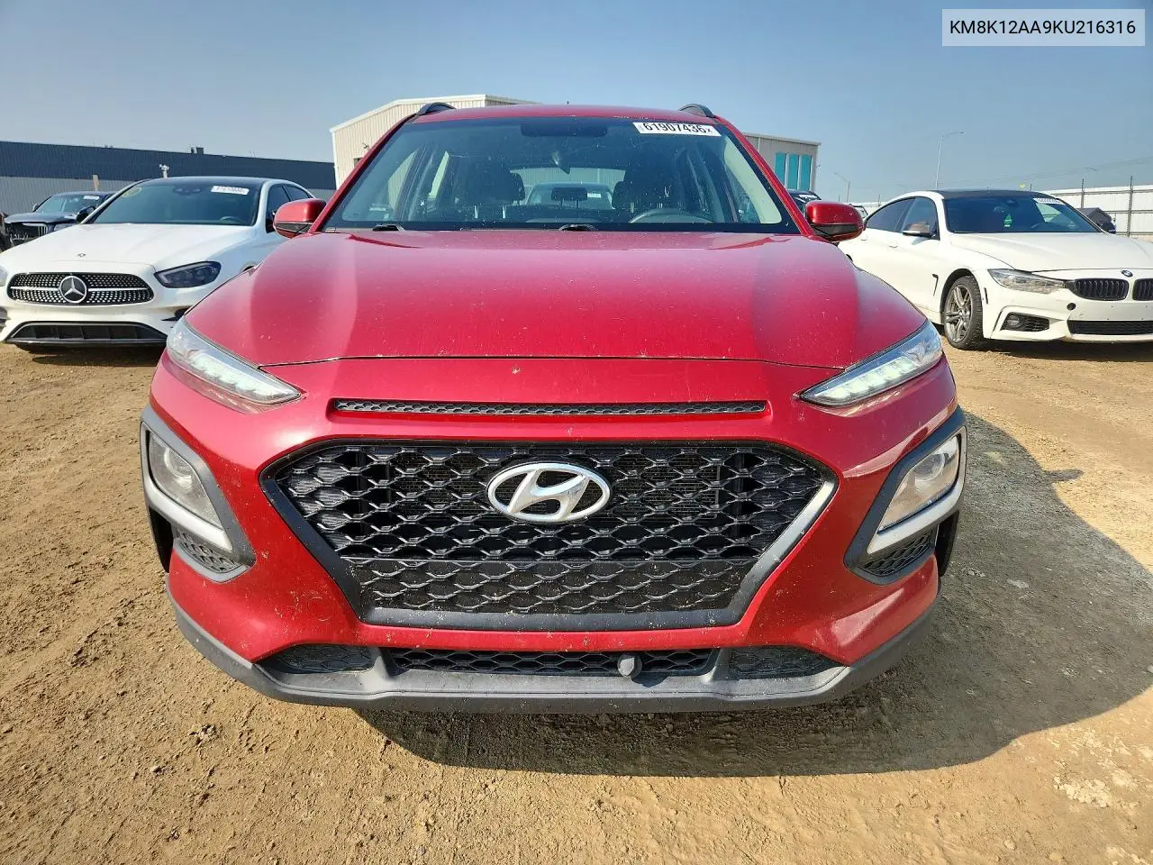 2019 Hyundai Kona Se VIN: KM8K12AA9KU216316 Lot: 61907436